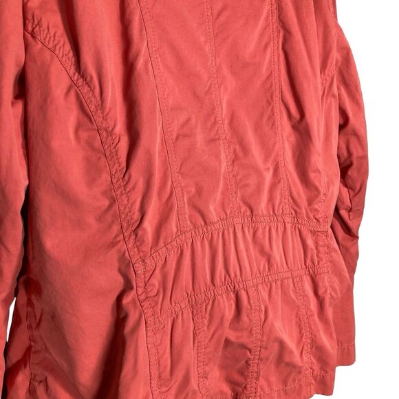 Chicos Jacket Womens Size 2 (Large) Orange Utility Lightweight Trucker Pockets - Picture 10 of 12